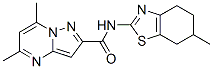 (9CI)-5,7-二甲基-N-(4,5,6,7-四氫-6-甲基-2-苯并噻唑)-吡唑并[1,5-a]嘧啶-2-羧酰胺結(jié)構(gòu)式_606117-76-4結(jié)構(gòu)式