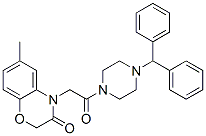 (9ci)-1-[(2,3-二氫-6-甲基-3-氧代-4H-1,4-苯并噁嗪-4-基)乙?；鵠-4-(二苯基甲基)-哌嗪結(jié)構(gòu)式_606119-70-4結(jié)構(gòu)式