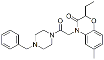 (9ci)-1-[(2-乙基-2,3-二氫-6-甲基-3-氧代-4H-1,4-苯并噁嗪-4-基)乙酰基]-4-(苯基甲基)-哌嗪結(jié)構(gòu)式_606120-30-3結(jié)構(gòu)式