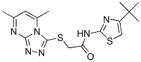 (9ci)-n-[4-(1,1-二甲基乙基)-2-噻唑]-2-[(5,7-二甲基-1,2,4-噻唑并[4,3-a]嘧啶-3-基)硫代]-乙酰胺結(jié)構(gòu)式_606121-14-6結(jié)構(gòu)式