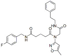 (9CI)-N-[(4-氟苯基)甲基]-N-(5-甲基-3-異噁唑基)-N-[2-氧代-2-[(2-苯基乙基)氨基]乙基]-戊二酰胺結(jié)構(gòu)式_606135-61-9結(jié)構(gòu)式