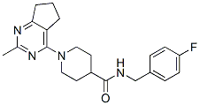 (9ci)-1-(6,7-二氫-2-甲基-5H-環(huán)戊并嘧啶-4-基)-n-[(4-氟苯基)甲基]-4-哌啶羧酰胺結(jié)構(gòu)式_606135-88-0結(jié)構(gòu)式