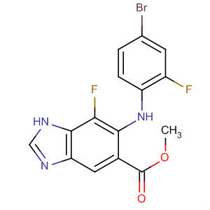 6-(4-Bromo-2-fluoro-phenylamino)-7-fluoro-3h-benzoimidazole-5-carboxylic acid methyl ester Structure,606143-48-0Structure