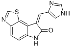 (8Z)-8-(1H-咪唑-4-基亞甲基)-6,8-二氫-7H-[1,3]噻唑并[5,4-e]吲哚-7-酮結(jié)構(gòu)式_608512-97-6結(jié)構(gòu)式