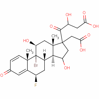 9-溴-6beta-氟-11beta,17,21-三羥基孕甾-1,4-二烯-3,20-二酮 17,21-二(乙酸酯)結(jié)構(gòu)式_60864-40-6結(jié)構(gòu)式