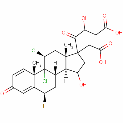 9,11beta-二氯-6beta-氟-17,21-二羥基孕甾-1,4-二烯-3,20-二酮 17,21-二(乙酸酯)結(jié)構(gòu)式_60864-41-7結(jié)構(gòu)式