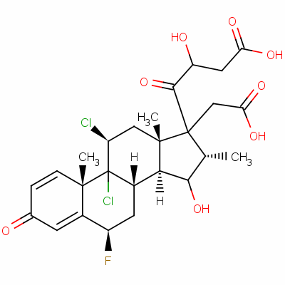 9,11Beta-dichloro-6beta-fluoro-17,21-dihydroxy-16alpha-methylpregna-1,4-diene-3,20-dione 17,21-di(acetate) Structure,60864-42-8Structure