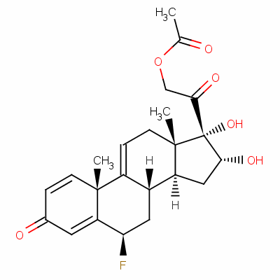 6Beta-fluoro-16alpha,17,21-trihydroxypregna-1,4,9(11)-triene-3,20-dione 21-acetate Structure,60864-44-0Structure