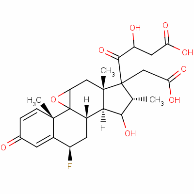 9beta,11alpha-環(huán)氧-6beta-氟-17,21-二羥基-16alpha-甲基孕甾-1,4-二烯-3,20-二酮 17,21-二(乙酸酯)結(jié)構(gòu)式_60864-53-1結(jié)構(gòu)式