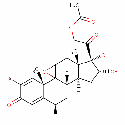 2-Bromo-9beta,11beta-epoxy-6beta-fluoro-16alpha,17,21-trihydroxypregna-1,4-diene-3,20-dione 21-acetate Structure,60864-71-3Structure