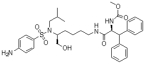 N-[(1s)-1-[[[(5s)-5-[[(4-氨基苯基)磺酰基](2-甲基丙基)氨基]-6-羥基己基]氨基]羰基]-2,2-二苯基乙基]氨基甲酸甲酯結(jié)構(gòu)式_612547-11-2結(jié)構(gòu)式