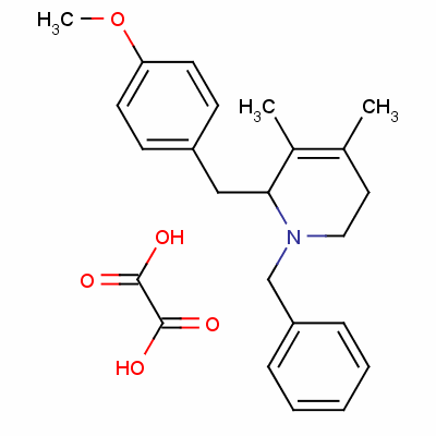 1-芐基-1,2,5,6-四氫-2-[(4-甲氧基苯基)甲基]-3,4-二甲基吡啶鎓草酸氫鹽結(jié)構(gòu)式_61273-95-8結(jié)構(gòu)式