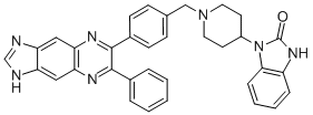 1-(1-(4-(6-苯基-1H-咪唑并[4,5-g]喹噁啉-7-基)芐基)哌啶-4-基)-1H-苯并[d]咪唑-2(3H)-酮結(jié)構(gòu)式_612847-09-3結(jié)構(gòu)式