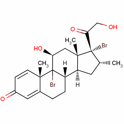 9,17-Dibromo-11beta,21-dihydroxy-16alpha-methylpregna-1,4-diene-3,20-dione Structure,61339-42-2Structure