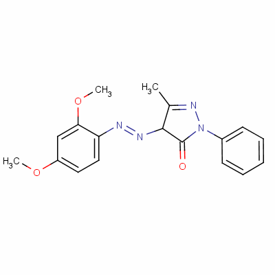 4-[(2,4-Dimethoxyphenyl)azo]-2,4-dihydro-5-methyl-2-phenyl-3h-pyrazol-3-one Structure,61550-72-9Structure