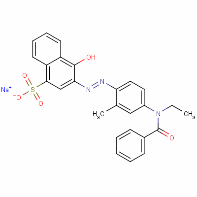 1-Naphthalenesulfonic acid, 3-[[4-(benzoylethylamino)-2-methylphenyl]azo]-4-hydroxy-, monosodium salt Structure,6245-59-6Structure