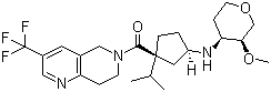 1,5-酐-2,3-雙脫氧-3-[[(1R,3S)-3-[[7,8-二氫-3-(三氟甲基)-1,6-萘啶-6(5H)-基]羰基]-3-(1-甲基乙基)環(huán)己基]氨基]-4-O-甲基-D-赤式-戊糖醇結(jié)構(gòu)式_624733-88-6結(jié)構(gòu)式