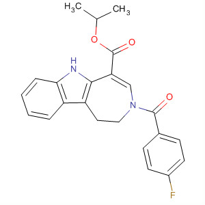 3-(4-氟苯甲酰基)-1,2,3,6-四氫氮雜革并[4,5-b]吲哚-5-羧酸異丙酯結(jié)構(gòu)式_629659-70-7結(jié)構(gòu)式