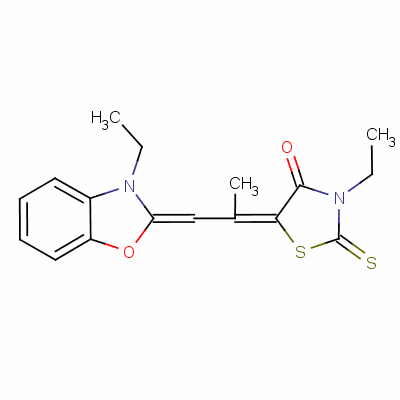 3-Ethyl-5-[2-(3-ethyl-(3h)-benzoxazol-2-ylidene)-1-methylethylidene]-2-thioxothiazolidin-4-one Structure,63123-26-2Structure