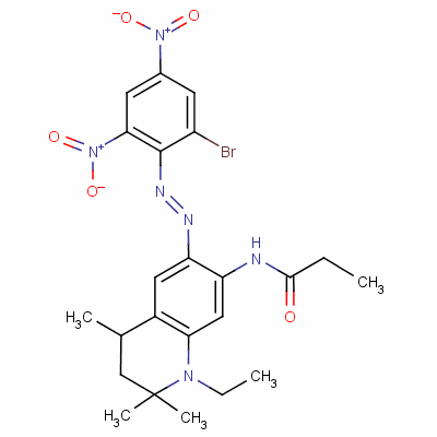 N-[6-[(2-溴-4,6-二硝基苯基)氮雜]-1-乙基-1,2,3,4-四氫-2,2,4-三甲基喹啉-7-基]丙酰胺結(jié)構(gòu)式_63134-10-1結(jié)構(gòu)式