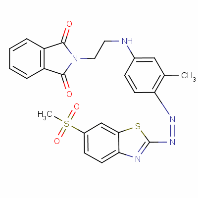 N-[2-[[3-甲基-4-[[6-(甲基磺?；?苯并噻唑-2-基]氮雜]苯基]氨基]乙基]鄰苯二甲酰亞胺結(jié)構(gòu)式_63467-13-0結(jié)構(gòu)式