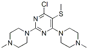 4-Chloro-2,6-bis(4-methylpiperazino)-5-(methylthio)pyrimidine Structure,63731-95-3Structure