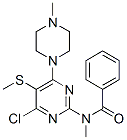 4-Chloro-2-(n-methylbenzoylamino)-6-(4-methylpiperazino)-5-(methylthio)pyrimidine Structure,63731-98-6Structure