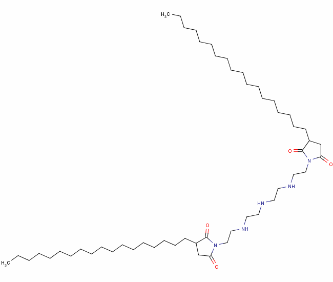 1,1-[亞氨基雙(乙烯亞氨基乙烯)]雙[3-(十八烷基)吡咯烷-2,5-二酮]結構式_64051-50-9結構式