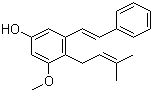 3-甲氧基-4-(3-甲基-2-丁烯基)-5-[(1E)-2-苯基乙烯基]苯酚結(jié)構(gòu)式_64125-60-6結(jié)構(gòu)式