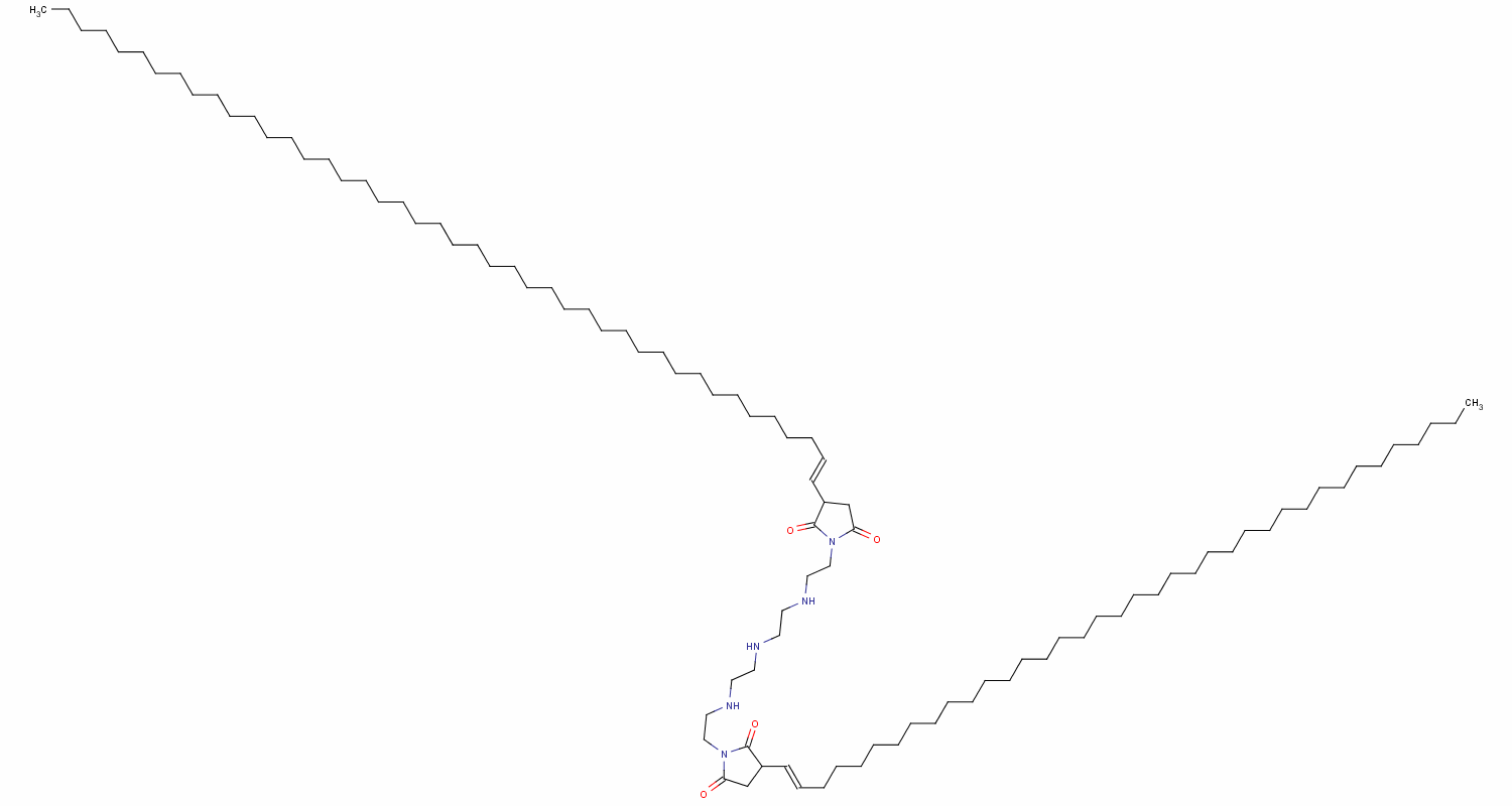 1-[2-[[2-[[2-[[2-[2,5-二氧代-3-(四十四烷基)-1-吡咯烷基]乙基]氨基]乙基]氨基]乙基]氨基]乙基]-3-(三十八碳烯基)吡咯烷-2,5-二酮結(jié)構(gòu)式_64347-03-1結(jié)構(gòu)式