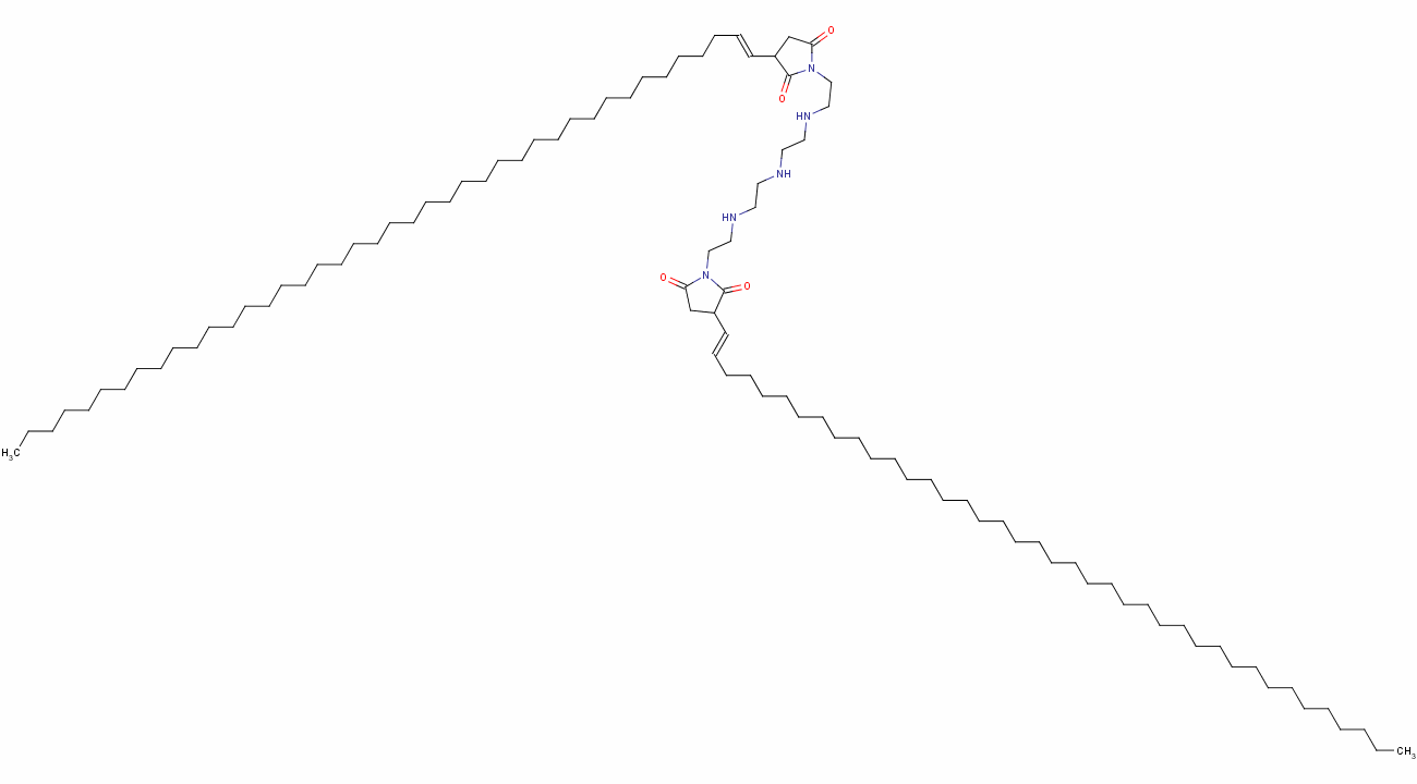 1-[2-[[2-[[2-[[2-[2,5-Dioxo-3-(tetracontenyl)-1-pyrrolidinyl]ethyl]amino]ethyl]amino]ethyl]amino]ethyl]-3-(dotetracontenyl)pyrrolidine-2,5-dione Structure,64365-62-4Structure