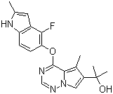 2-(4-(4-Fluoro-2-methyl-1h-indol-5-yloxy)-5-methylpyrrolo[12-f][124]triazin-6-yl)propan-2-ol Structure,649736-30-1Structure