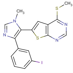 6-(4-(3-碘苯基)-1-甲基-1H-咪唑-5-基)-4-(甲基硫代)噻吩并[2,3-d]嘧啶結(jié)構(gòu)式_655254-57-2結(jié)構(gòu)式