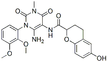  n-[6-氨基-1-(2,3-二甲氧基苯基)-1,2,3,4-四氫-3-甲基-2,4-二氧代-5-嘧啶]-3,4-二氫-6-羥基-2H-1-苯并吡喃-2-羧酰胺結(jié)構(gòu)式_658061-93-9結(jié)構(gòu)式