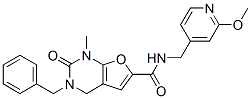 1,2,3,4-四氫-n-[(2-甲氧基-4-吡啶)甲基]-1-甲基-2-氧代-3-(苯基甲基)-呋喃并[2,3-d]嘧啶-6-羧酰胺結(jié)構(gòu)式_660819-03-4結(jié)構(gòu)式