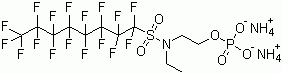 Diammonium N-ethylheptadecafluoro-N-[2-(phosphonatooxy)ethyl]octanesulfonamidate Structure,67969-69-1Structure