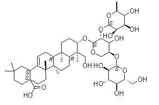 Hederagenin 3-o-a-l-rhamnopyranosyl(1→2)-(b-d-glucopyranosyl(1→4))-a-l-arabinopyranoside Structure,68027-15-6Structure