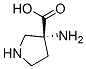 (3R)-3-aminopyrrolidine-3-carboxylic acid Structure,6807-92-7Structure