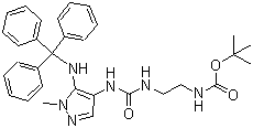 N-[2-[[[[1-methyl-5-[(triphenylmethyl)amino]-1h-pyrazol-4-yl]amino]carbonyl]amino]ethyl]carbamic acid tert-butyl ester Structure,689293-69-4Structure