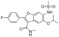 2-(4-氟苯基)-N-甲基-5-(1-甲基乙氧基)-6-[(甲基磺?；?氨基]-3-苯并呋喃羧酰胺結(jié)構(gòu)式_691852-36-5結(jié)構(gòu)式