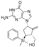 2-氨基-9-[(1S,3R,4S)-4-(二甲基苯基硅烷基)-3-羥甲基-2-亞甲基環(huán)戊基]-1,9-二氫-6H-嘌呤-6-酮結(jié)構(gòu)式_701278-07-1結(jié)構(gòu)式