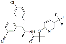 N-[(1S,2S)-3-(4-氯苯基)-2-(3-氰基苯基)-1-甲基丙基]-2-甲基-2-[(5-(三氟甲基)吡啶-2-基)氧基]丙酰胺結(jié)構(gòu)式_701977-09-5結(jié)構(gòu)式