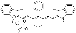 2-[2-[3-[(1,3-Dihydro-1,3,3-trimethyl-2h-indol-2-ylidene)ethylidene]-2-phenyl-1-cyclohexen-1-yl]ethenyl]-1,3,3-trimethyl-3h-indolium perchlorate Structure,70446-36-5Structure