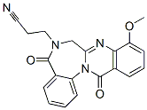 Quinazolino[3,2-a][1,4]benzodiazepine-6(5h)-propanenitrile, 7,13-dihydro-9-methoxy-5,13-dioxo- Structure,71981-98-1Structure