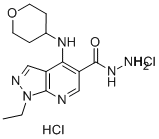 1-乙基-4-[(四氫-2H-吡喃-4-基)氨基]-1H-吡唑并[3,4-b]吡啶-5-羧酸 肼鹽酸鹽結(jié)構(gòu)式_720705-43-1結(jié)構(gòu)式