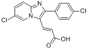 3-[6-Chloro-2-(4-chlorophenyl)imidazo[1,2-a]-pyridin-3-yl]acrylic acid Structure,727977-31-3Structure