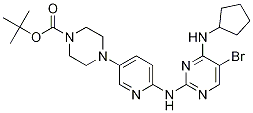 4-[6-[[5-溴-4-(環(huán)戊基氨基)-2-嘧啶]氨基]-3-吡啶]-1-哌嗪羧酸 1,1-二甲基乙酯結(jié)構(gòu)式_733038-80-7結(jié)構(gòu)式