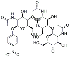 4-硝基苯基2-乙酰氨基-2-脫氧己糖吡喃糖苷-(1->4)-2-乙酰氨基-2-脫氧己糖吡喃糖苷-(1->4)-2-乙酰氨基-2-脫氧吡喃己糖苷結(jié)構(gòu)式_7699-38-9結(jié)構(gòu)式