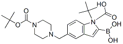 2-硼-5-[[4-[(1,1-二甲基乙氧基)羰基]-1-哌嗪基]甲基]-1H-吲哚-1-羧酸-1-(1,1-二甲基乙基)酯結(jié)構(gòu)式_771477-41-9結(jié)構(gòu)式