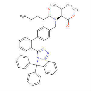 (S)-3-甲基-2-(n-((2-(1-三苯甲游基-1H-四唑-5-基)-[1,1-聯(lián)苯]-4-基)甲基)戊酰胺)丁酸甲酯結構式_781664-81-1結構式